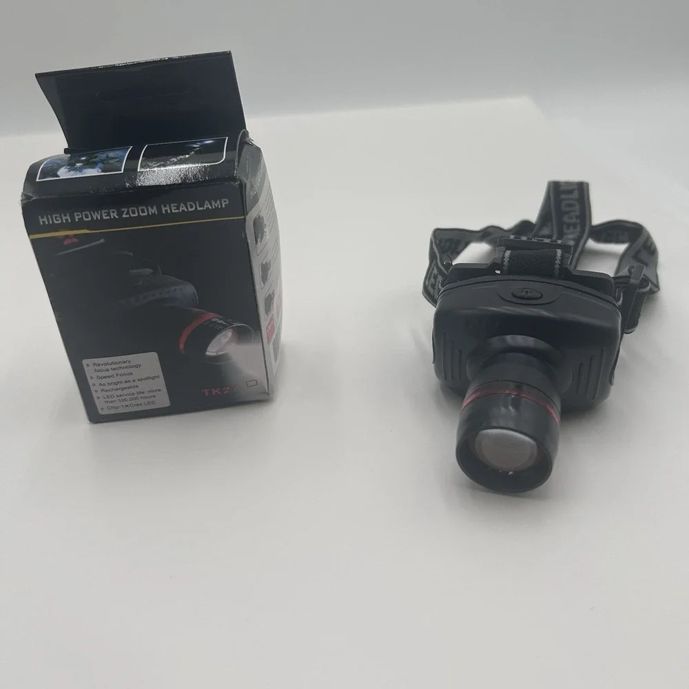 High Power Zoom Headlamp - LED 3 Levels Of Output 170 m Beam Range NEW Tested